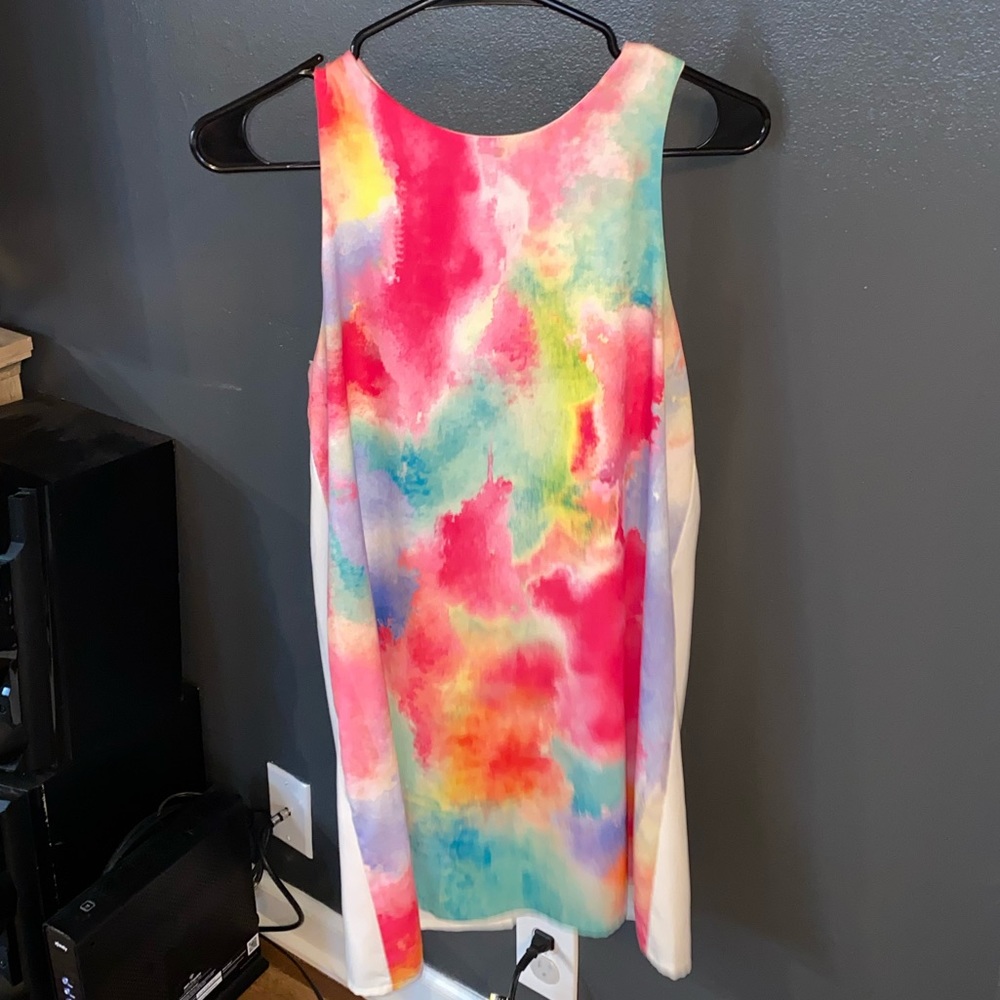 Water color mini dress
